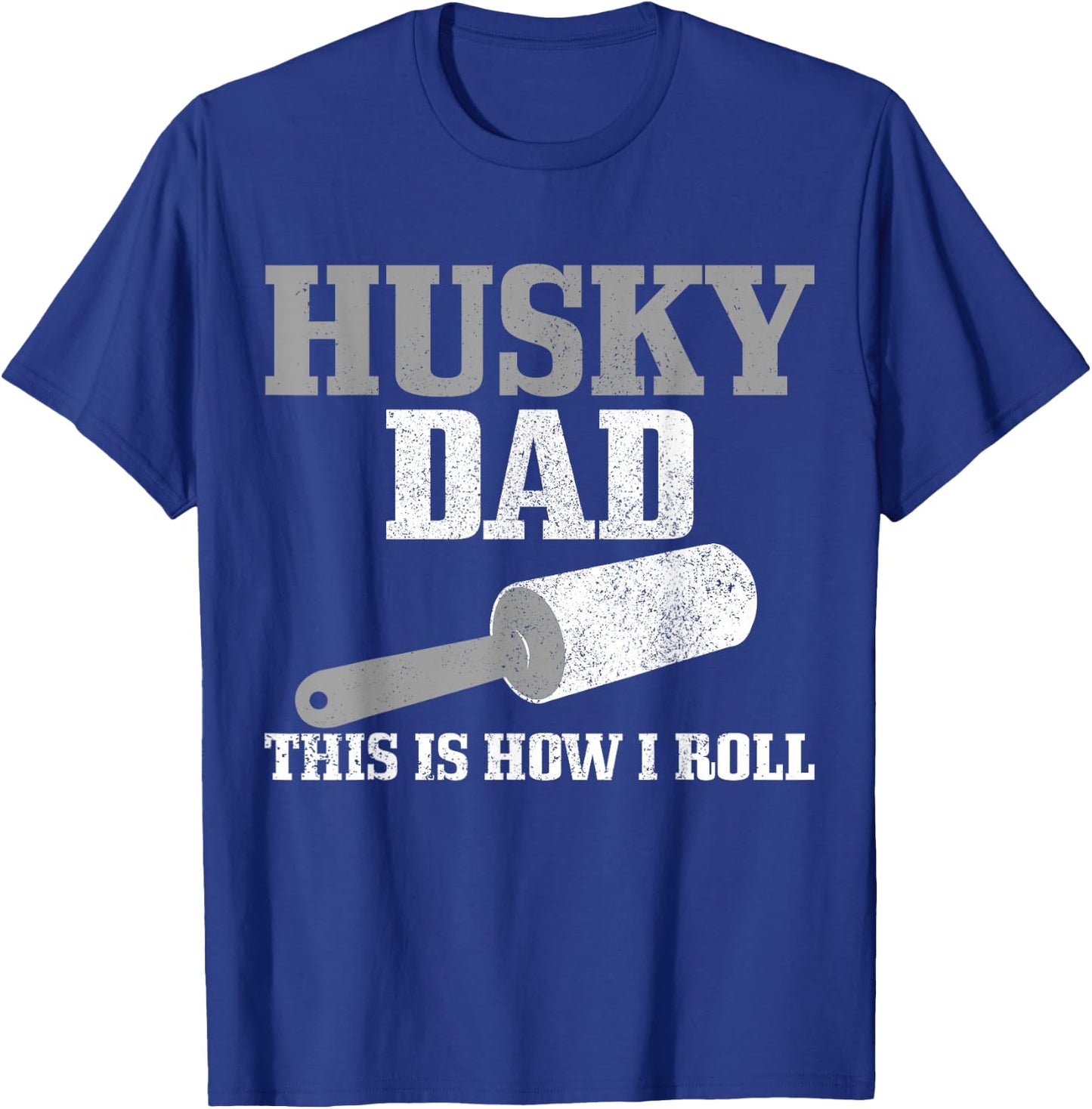 Husky Dad Dog Hair Funny Siberian Husky T-Shirt - T-Shirt | Royal