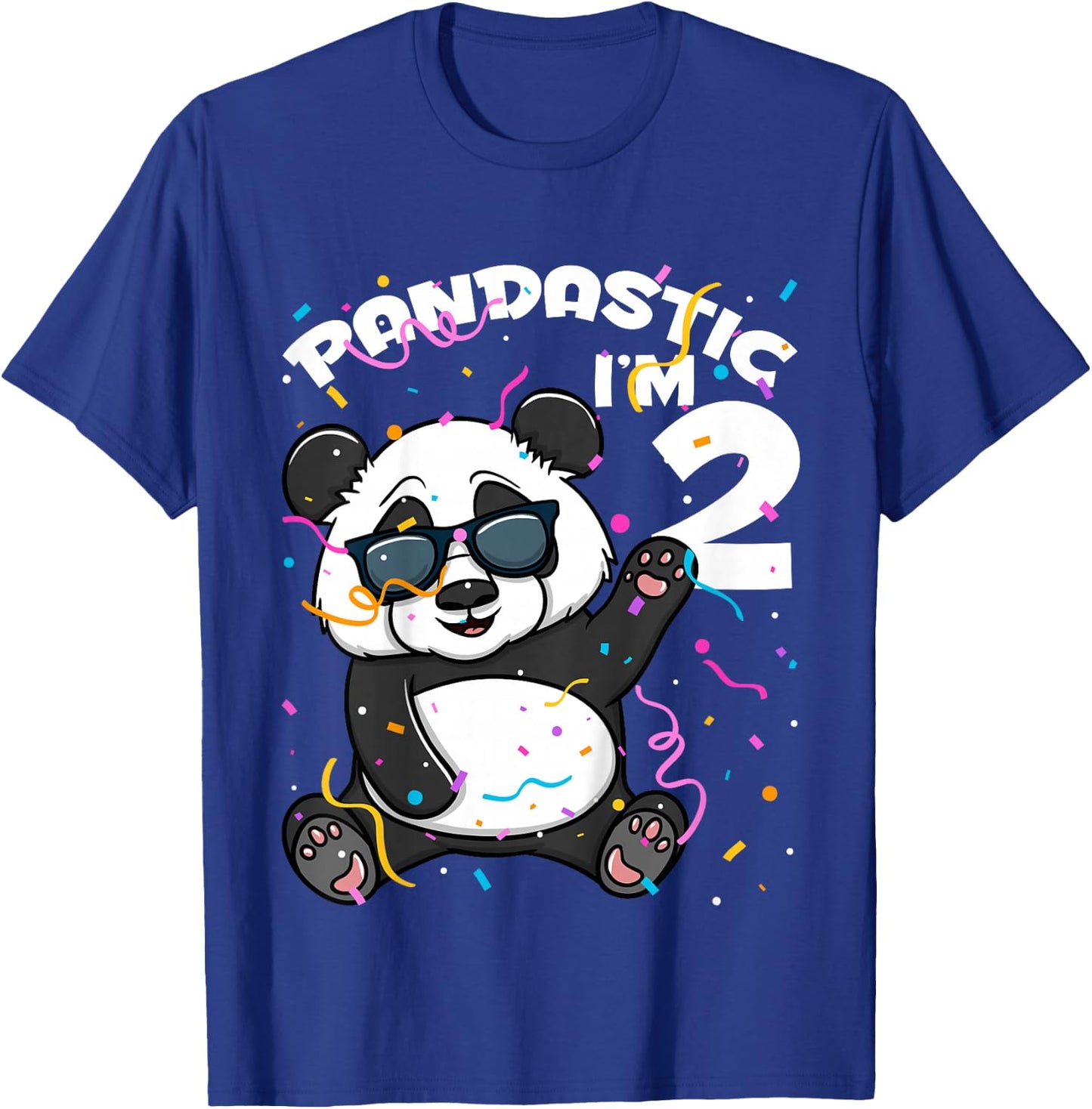 Kids 2nd Birthday Panda Pandastic 2 Year Old Boys Girls T-Shirt - T-Shirt | Royal