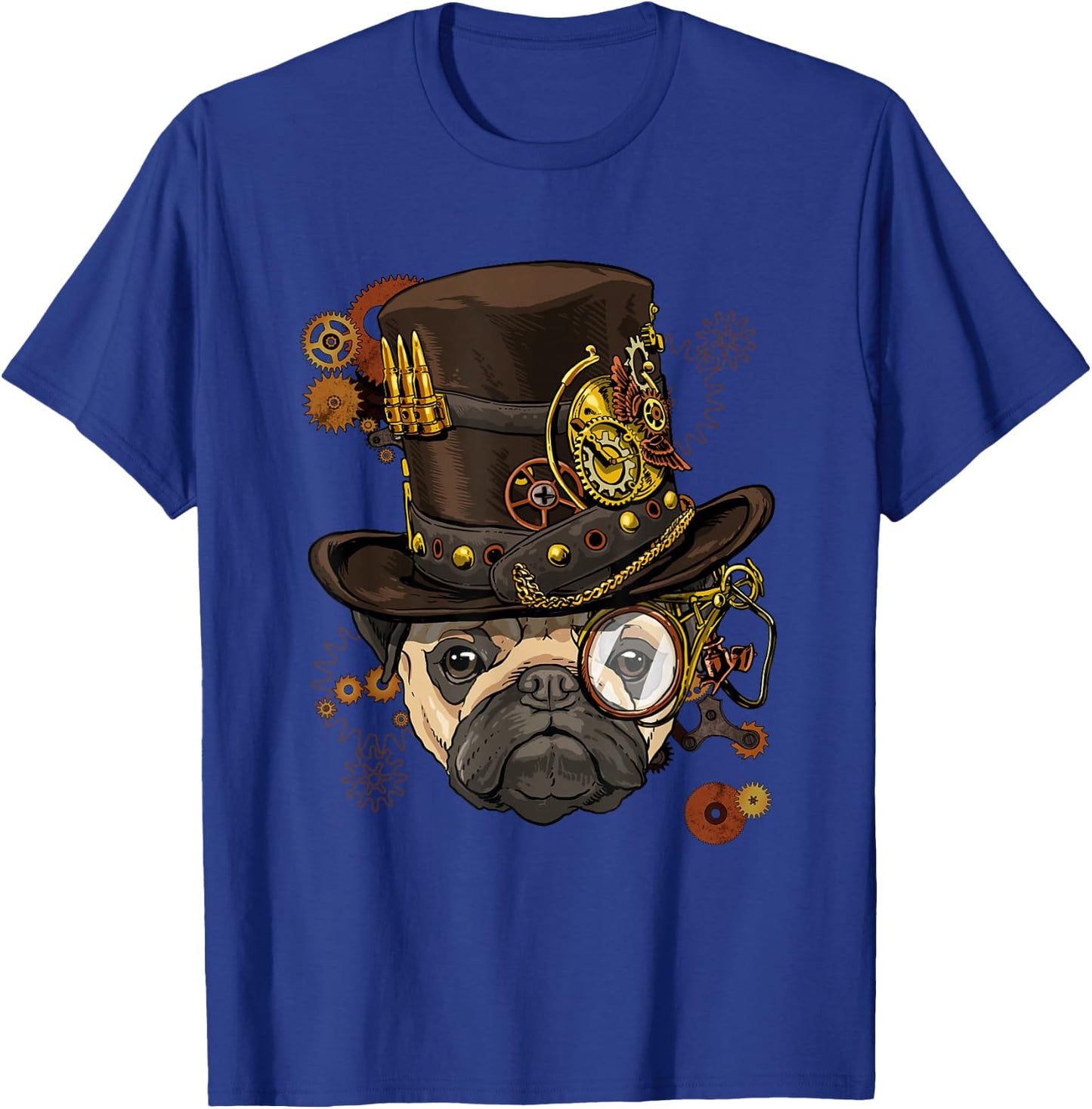 Steampunk Pug Dog Steampunk Pug Lovers T-Shirt - T-Shirt | Royal