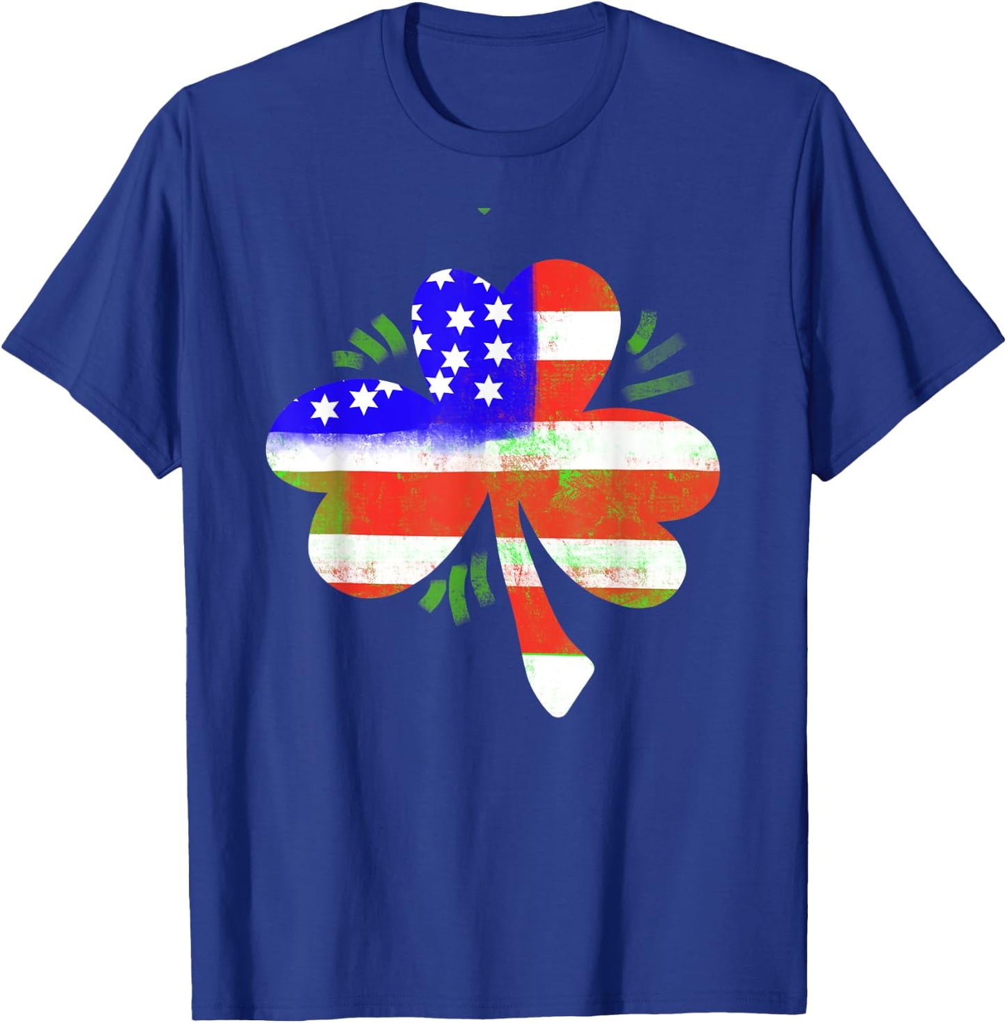 Saint Patrick's Day Irish Red White & Blue Shamrock Gift T-Shirt - T-Shirt | Royal