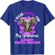 I Wear Purple For Grandma Dementia Awareness Elephant T-Shirt - T-Shirt | Royal