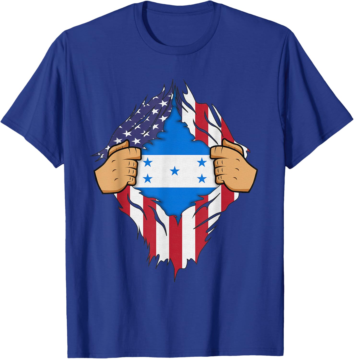 HONDURAN FLAG HONDURAS Men Women Kids Gift T-Shirt - T-Shirt | Royal