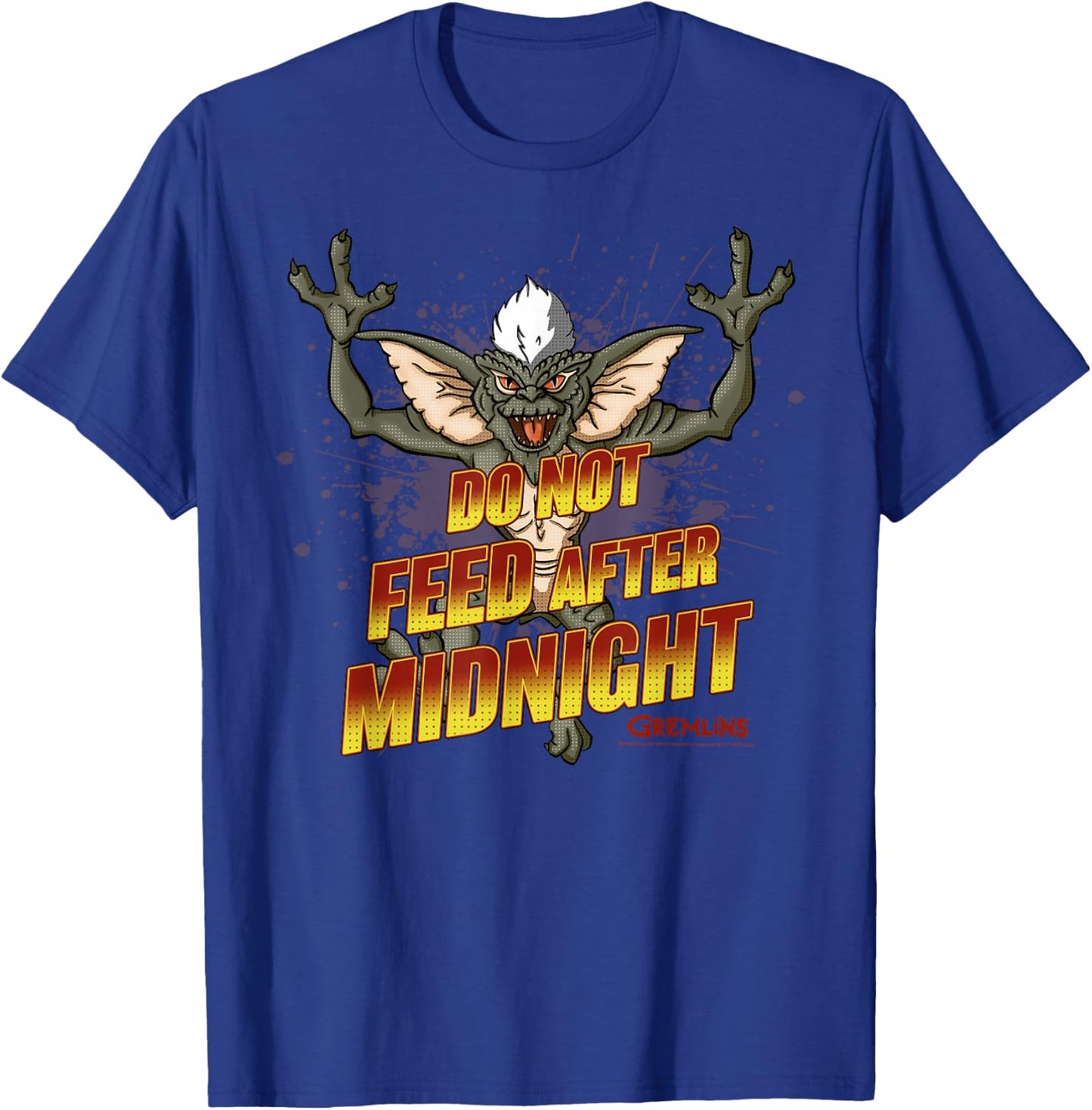 Gremlins Stripe Do Not Feed After Midnight T-Shirt - T-Shirt | Royal