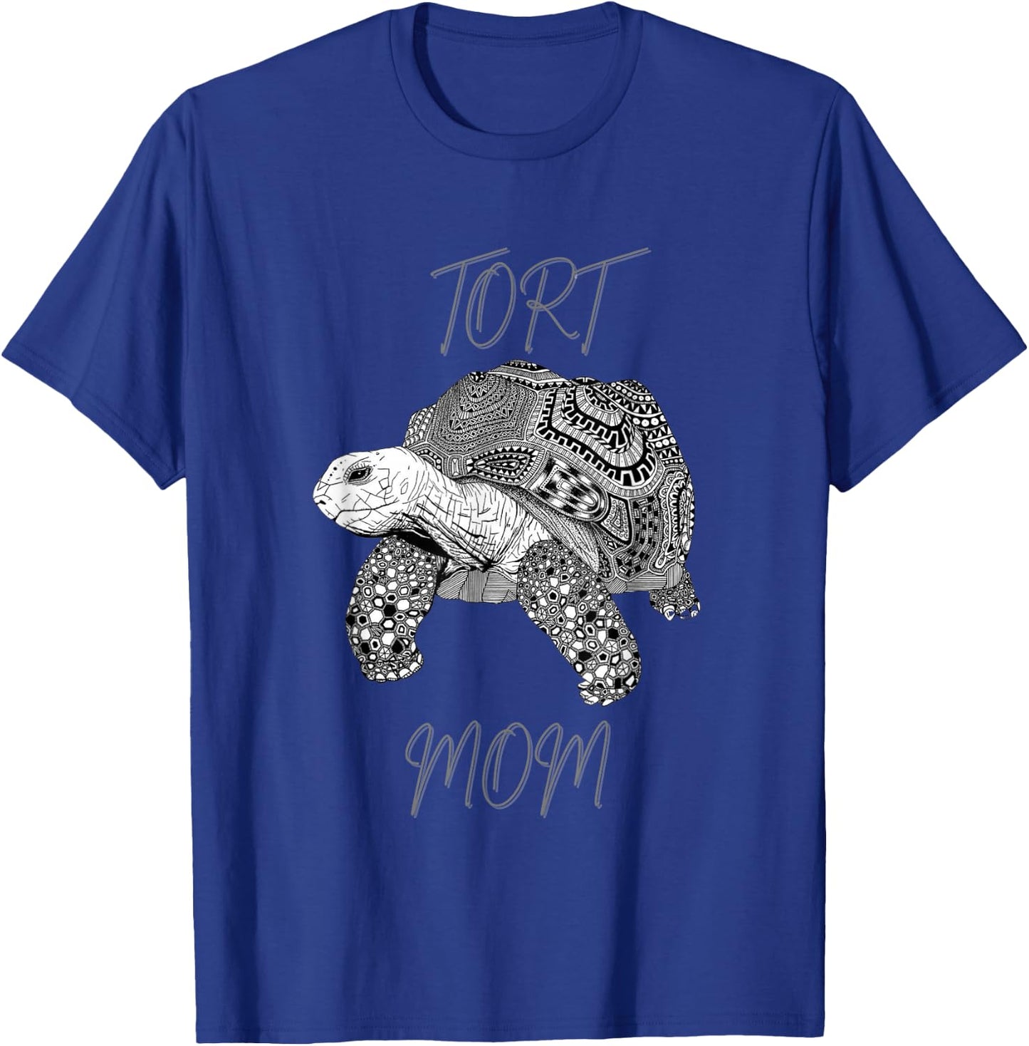 Tort Mom Sulcata African Spurred Tortoise Turtle Shell T-Shirt - T-Shirt | Royal