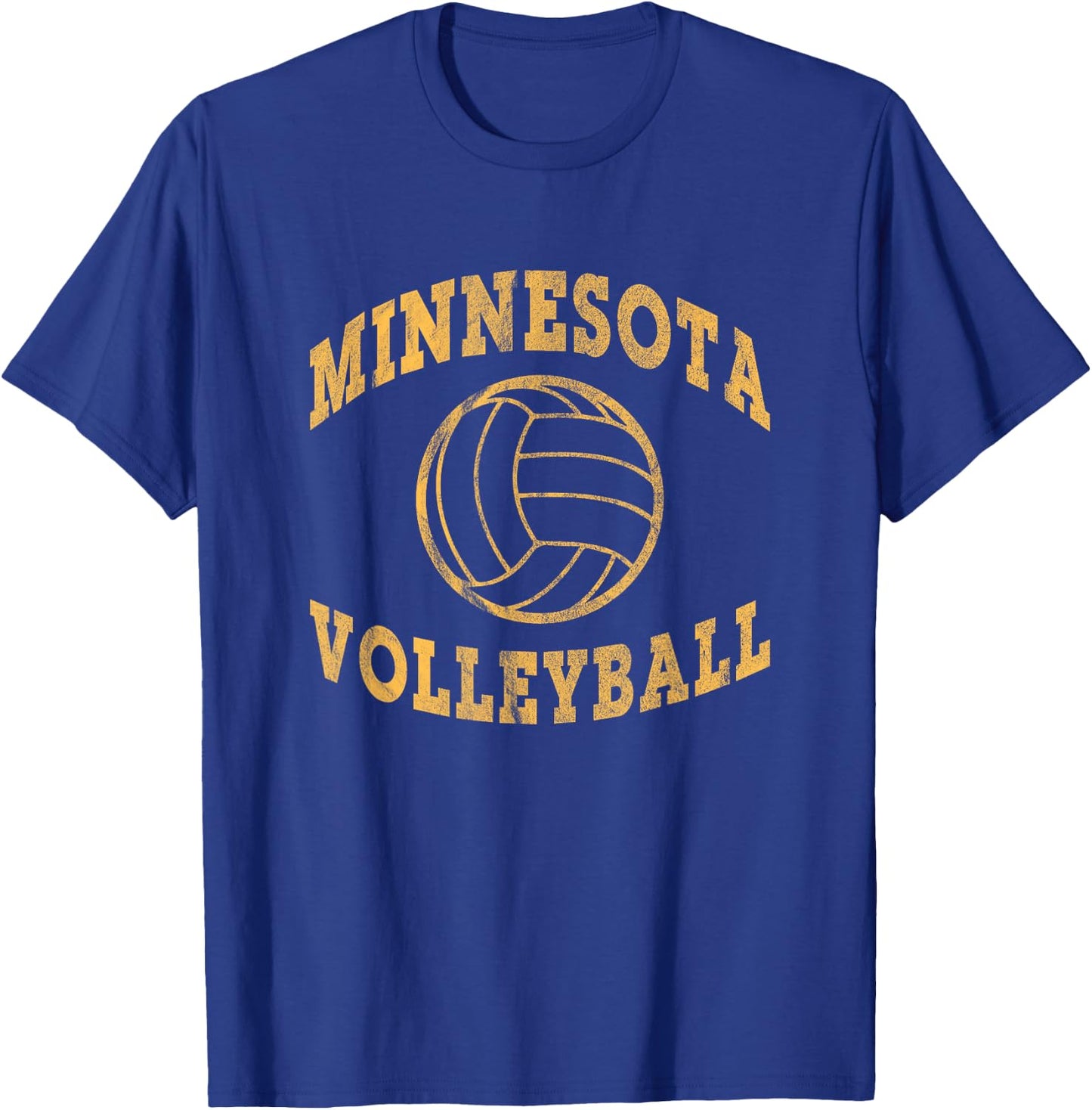 Minnesota Volleyball Classic Vintage Distressed T-Shirt - T-Shirt | Royal