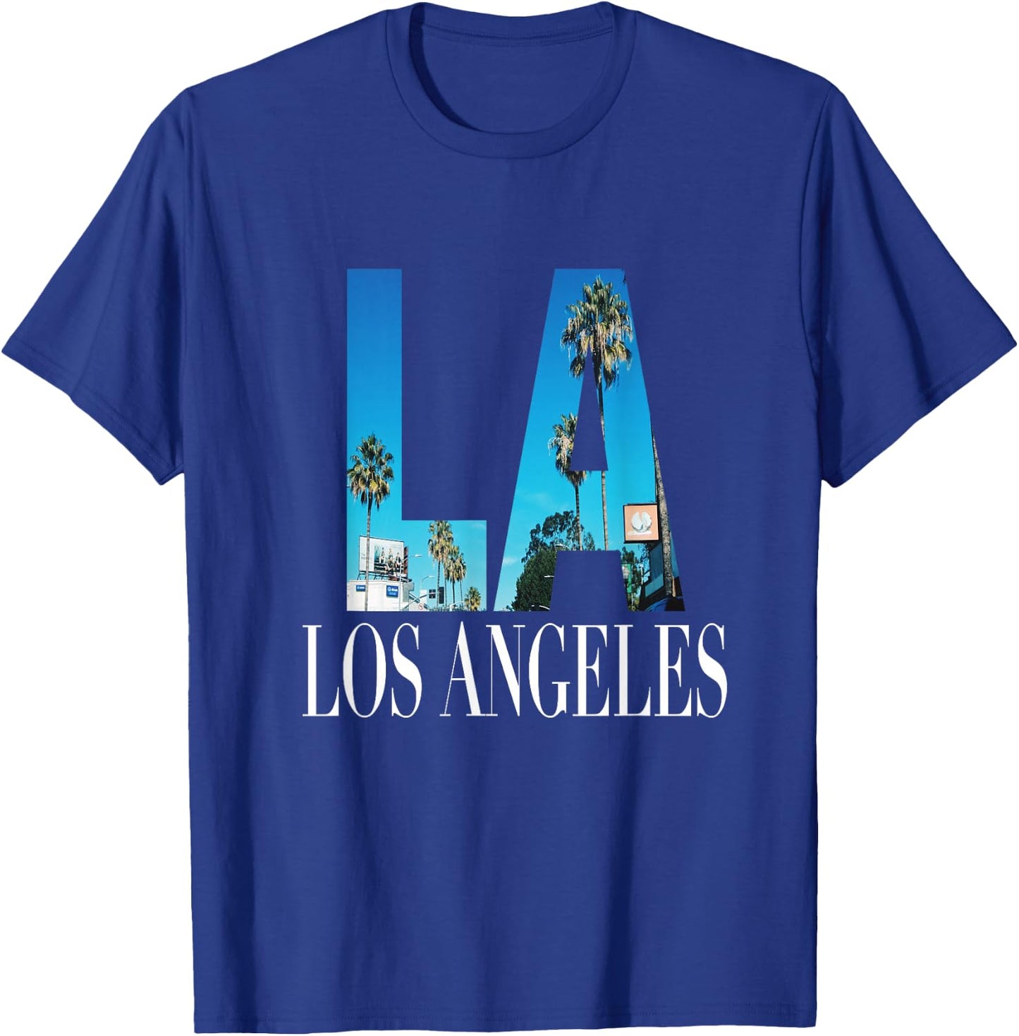 La Los Angeles California Souvenir Beach City West Coast T-Shirt - T-Shirt | Royal