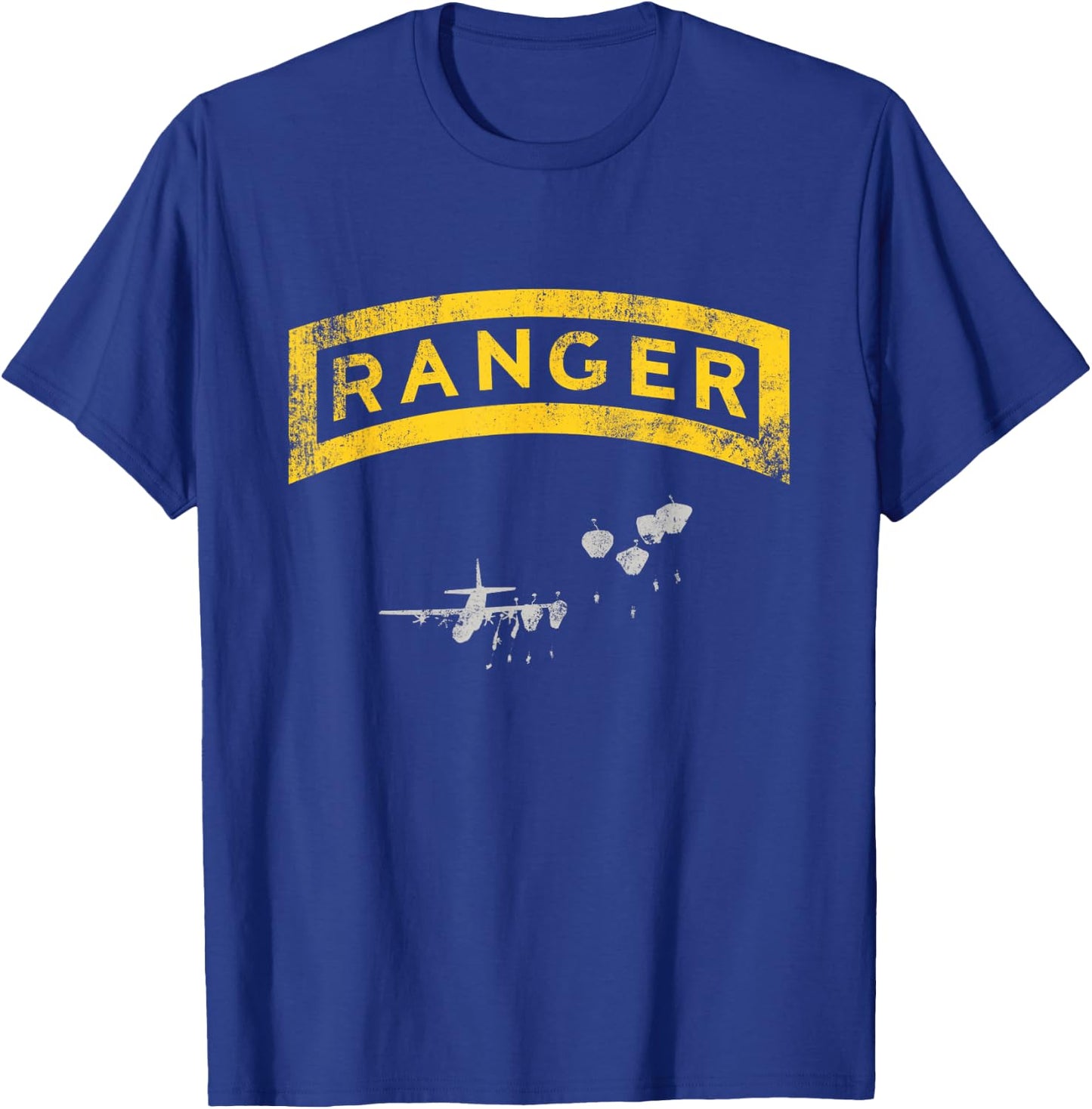 US Army Ranger Tab Airborne Ranger Military Veteran Vintage T-Shirt - T-Shirt | Royal