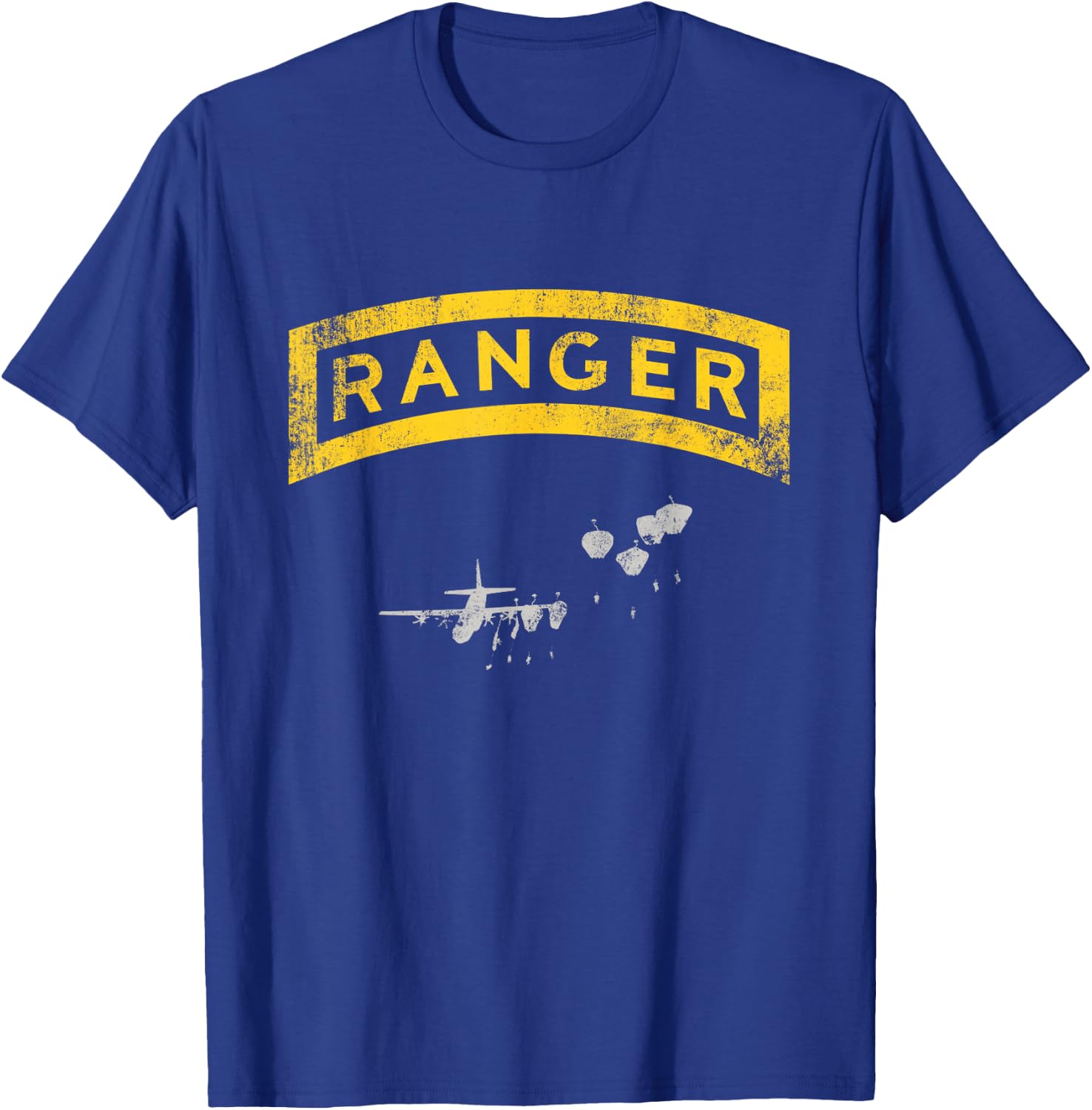 US Army Ranger Tab Airborne Ranger Military Veteran Vintage T-Shirt - T-Shirt | Royal