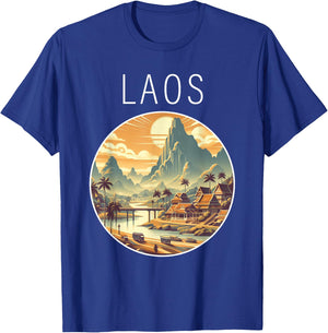 Laos scenery Art Deco T-Shirt - T-Shirt | Royal