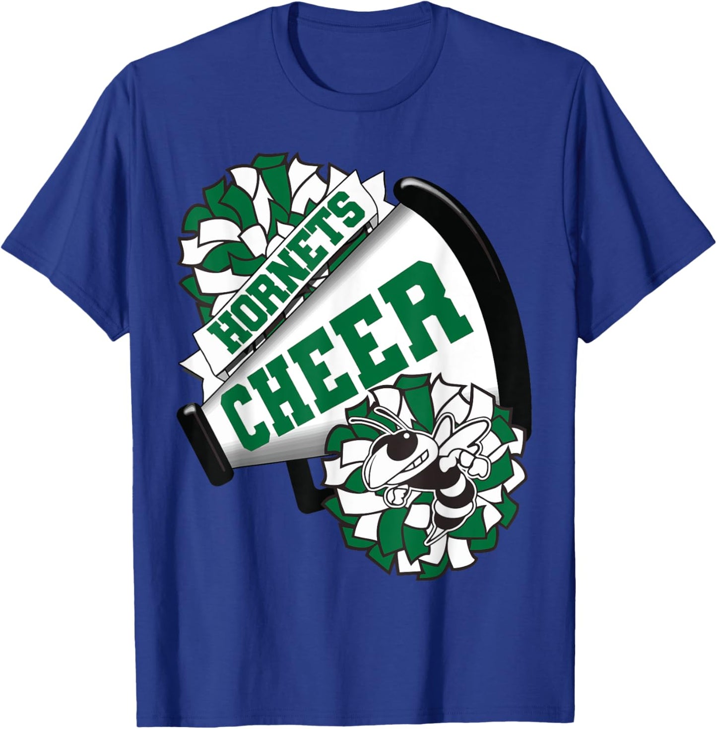 Hornets Cheer Back To School Cheerleading Spirit Green T-Shirt - T-Shirt | Royal