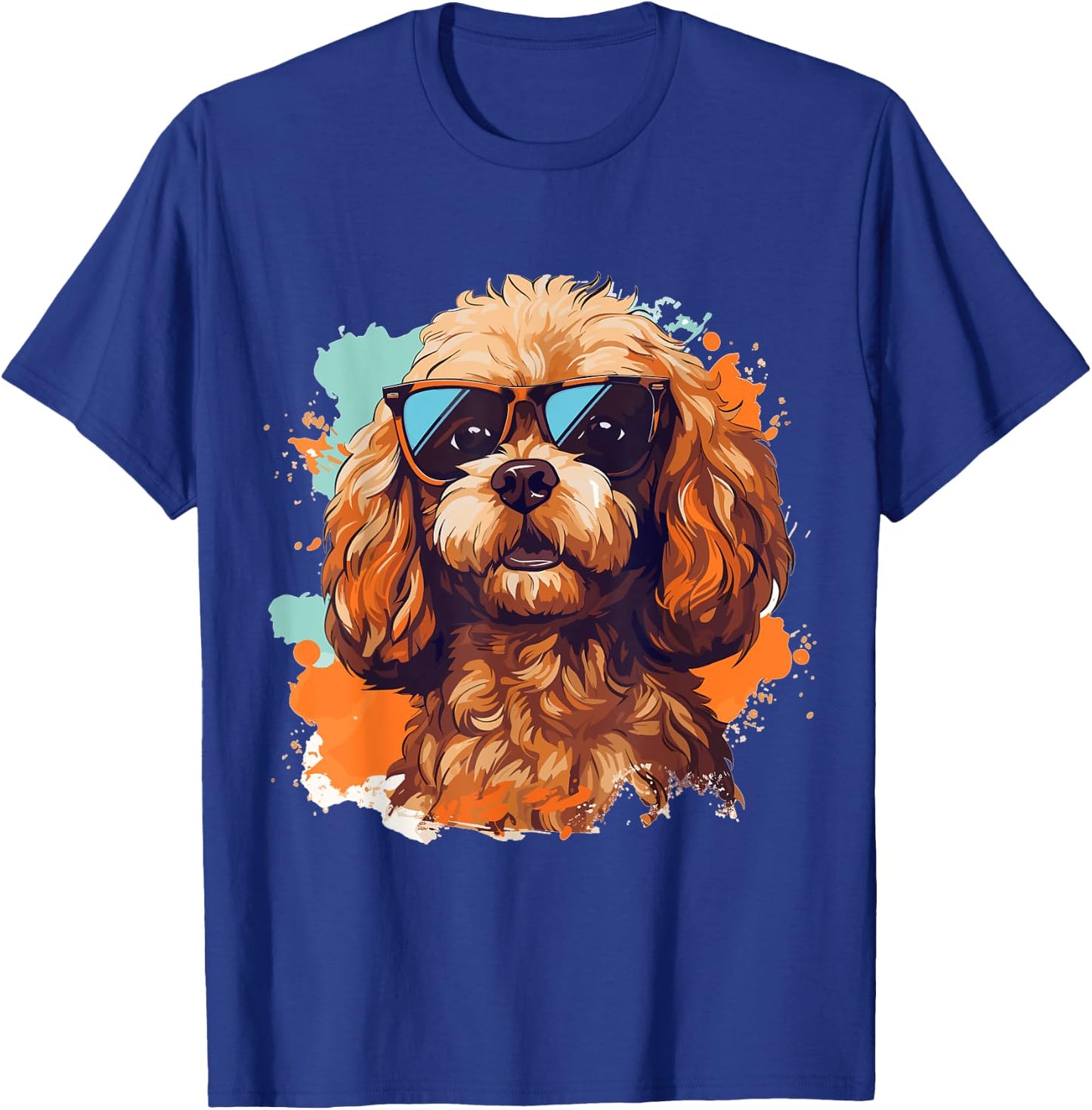Cavapoo Dog Breed Pet Cute Graphic with Sunglasses T-Shirt - T-Shirt | Royal