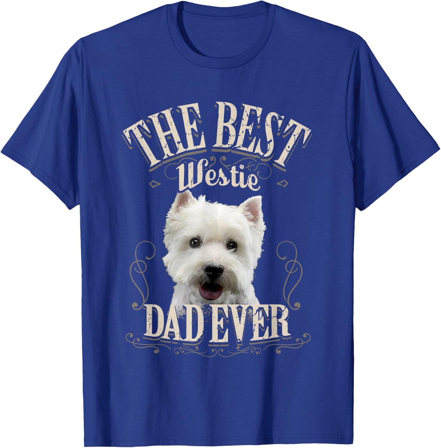 Best Westie Papa Aller West Highland White Terrier Gift T-Shirt - T-Shirt | Royal