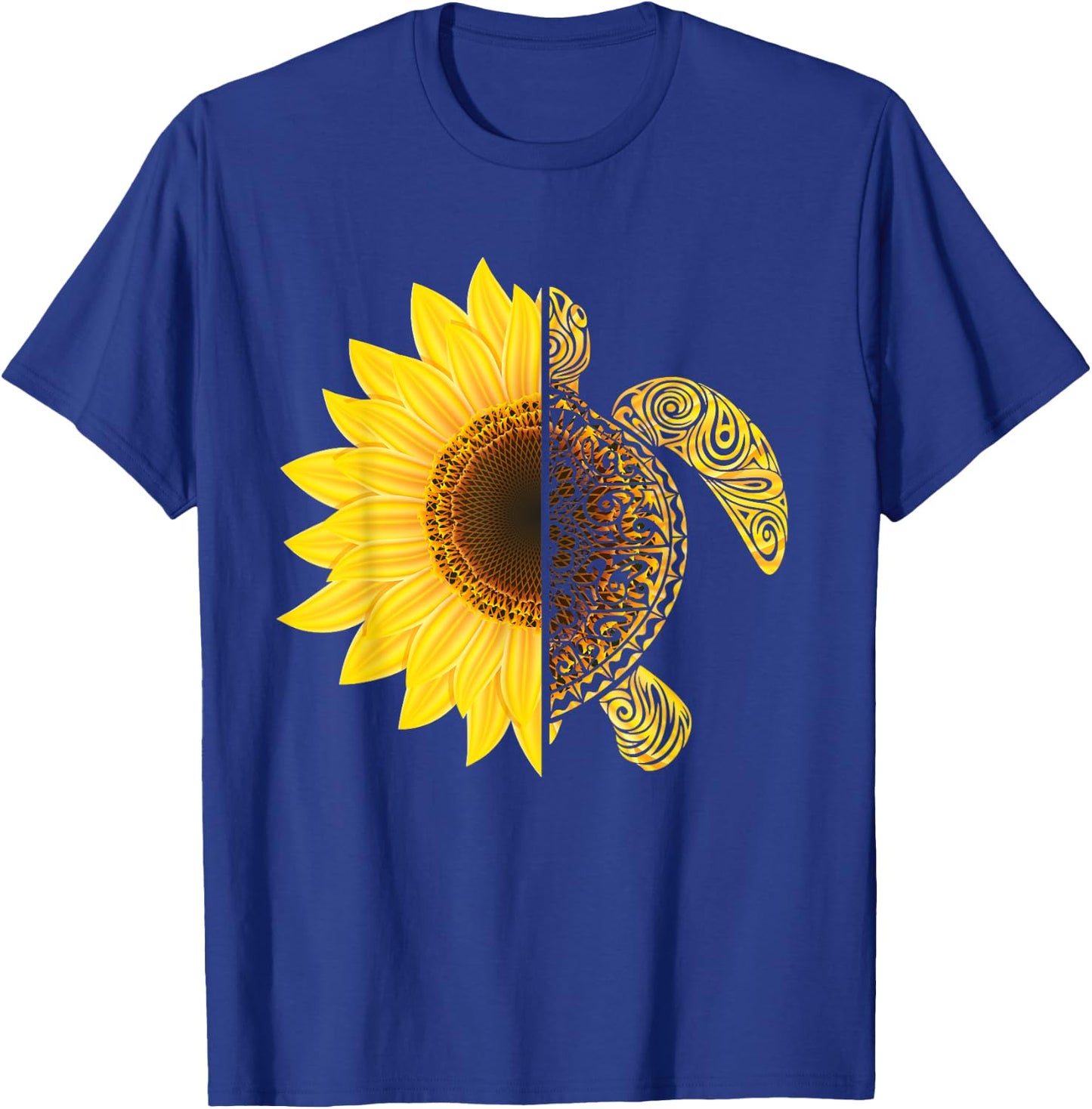 Sunflower Turtle, Save Turtles T-Shirt - T-Shirt | Royal