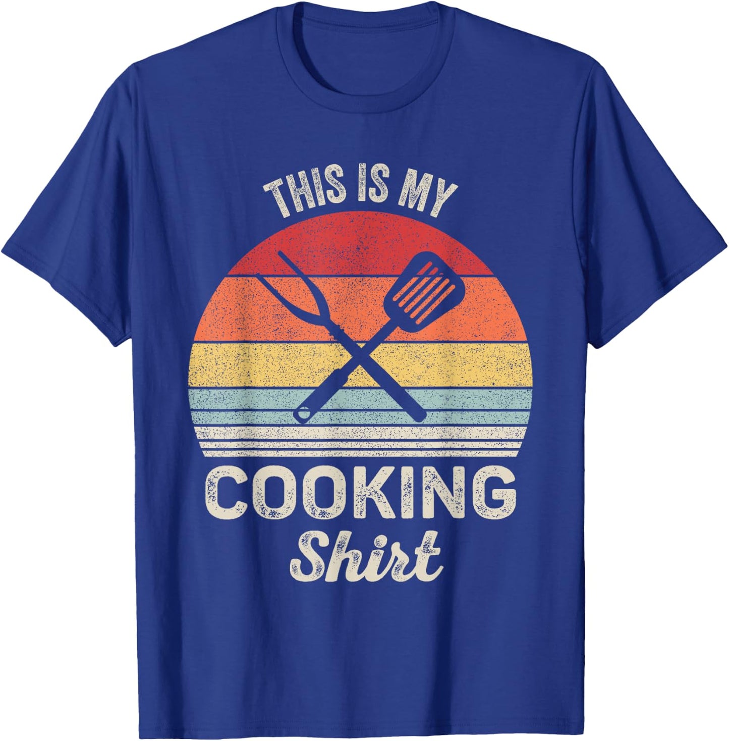 Vintage Retro This Is My Cooking Shirt Cook Chef T-Shirt - T-Shirt | Royal