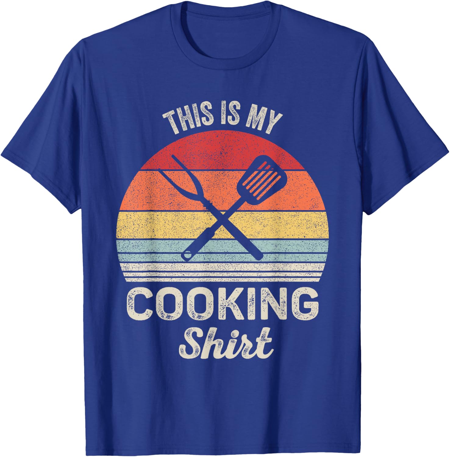 Vintage Retro This Is My Cooking Shirt Cook Chef T-Shirt - T-Shirt | Royal