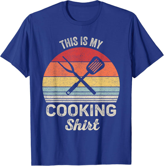 Vintage Retro This Is My Cooking Shirt Cook Chef T-Shirt - T-Shirt | Royal