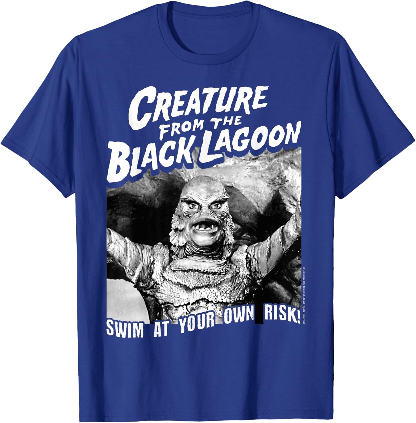 Universal Monsters Black Lagoon Swim At Your Own Risk T-Shirt - T-Shirt | Royal