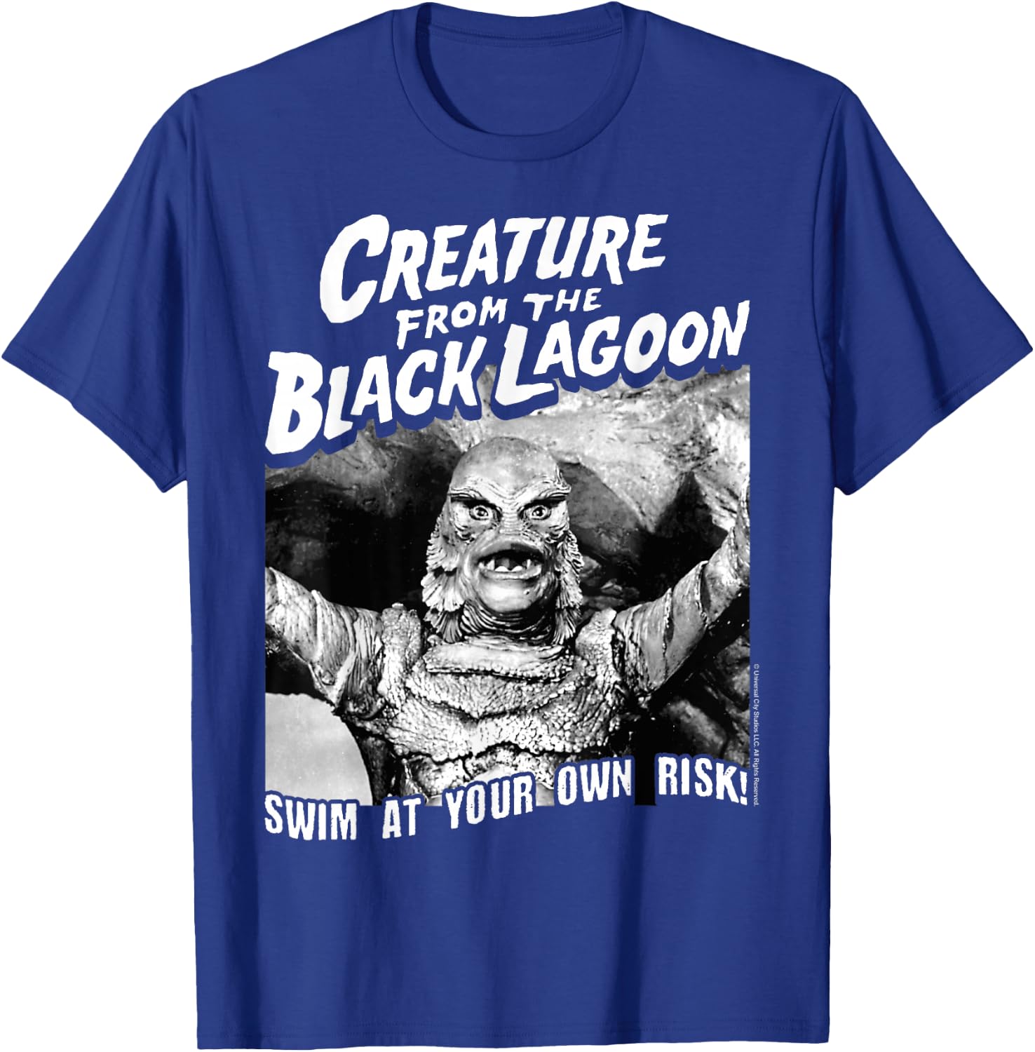 Universal Monsters Black Lagoon Swim At Your Own Risk T-Shirt - T-Shirt | Royal