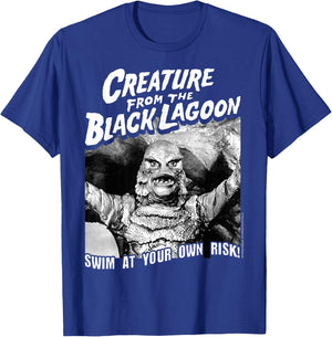 Universal Monsters Black Lagoon Swim At Your Own Risk T-Shirt - T-Shirt | Royal