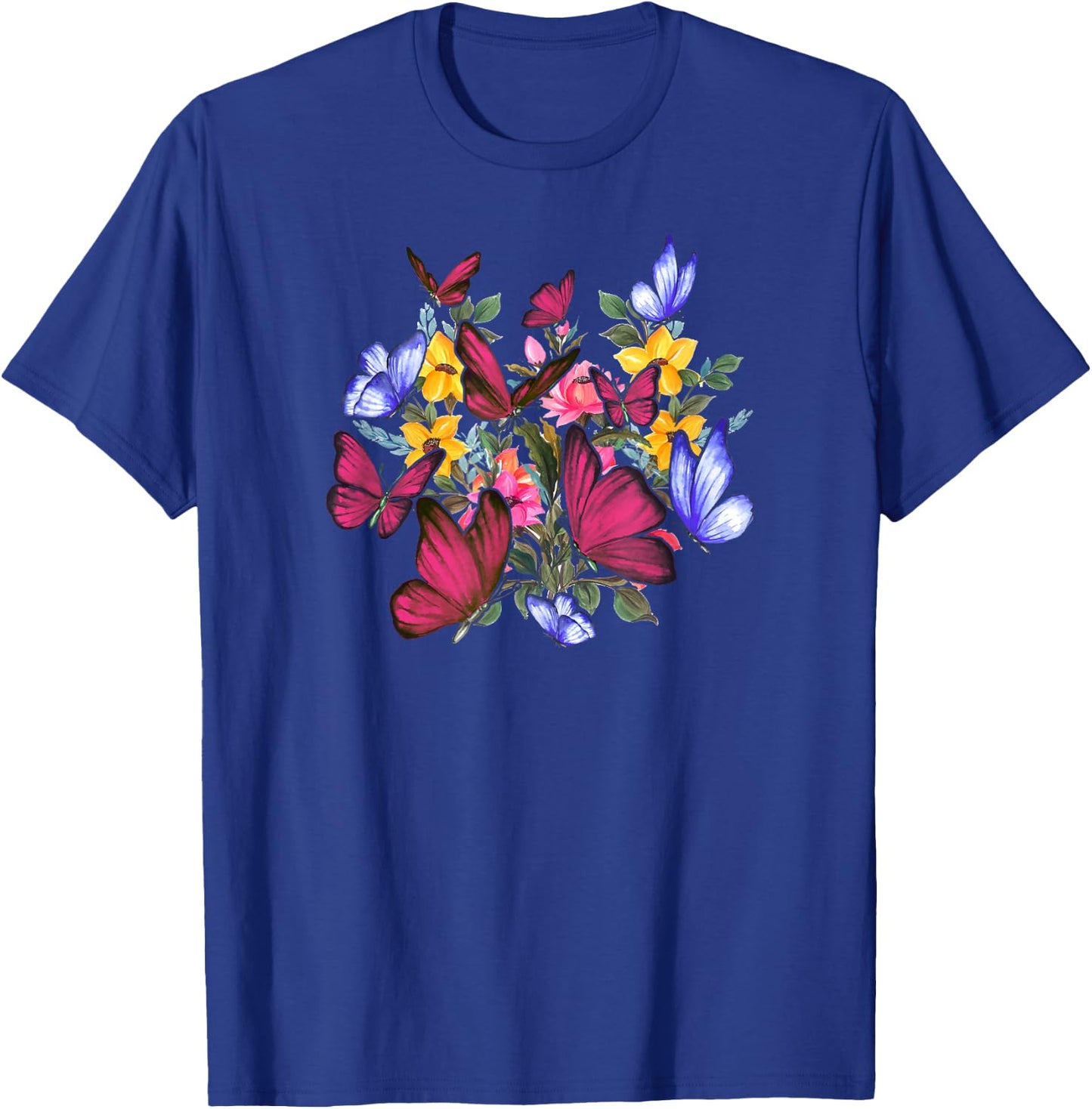 Colorful Cute Butterfly - Butterflies T-Shirt - T-Shirt | Royal