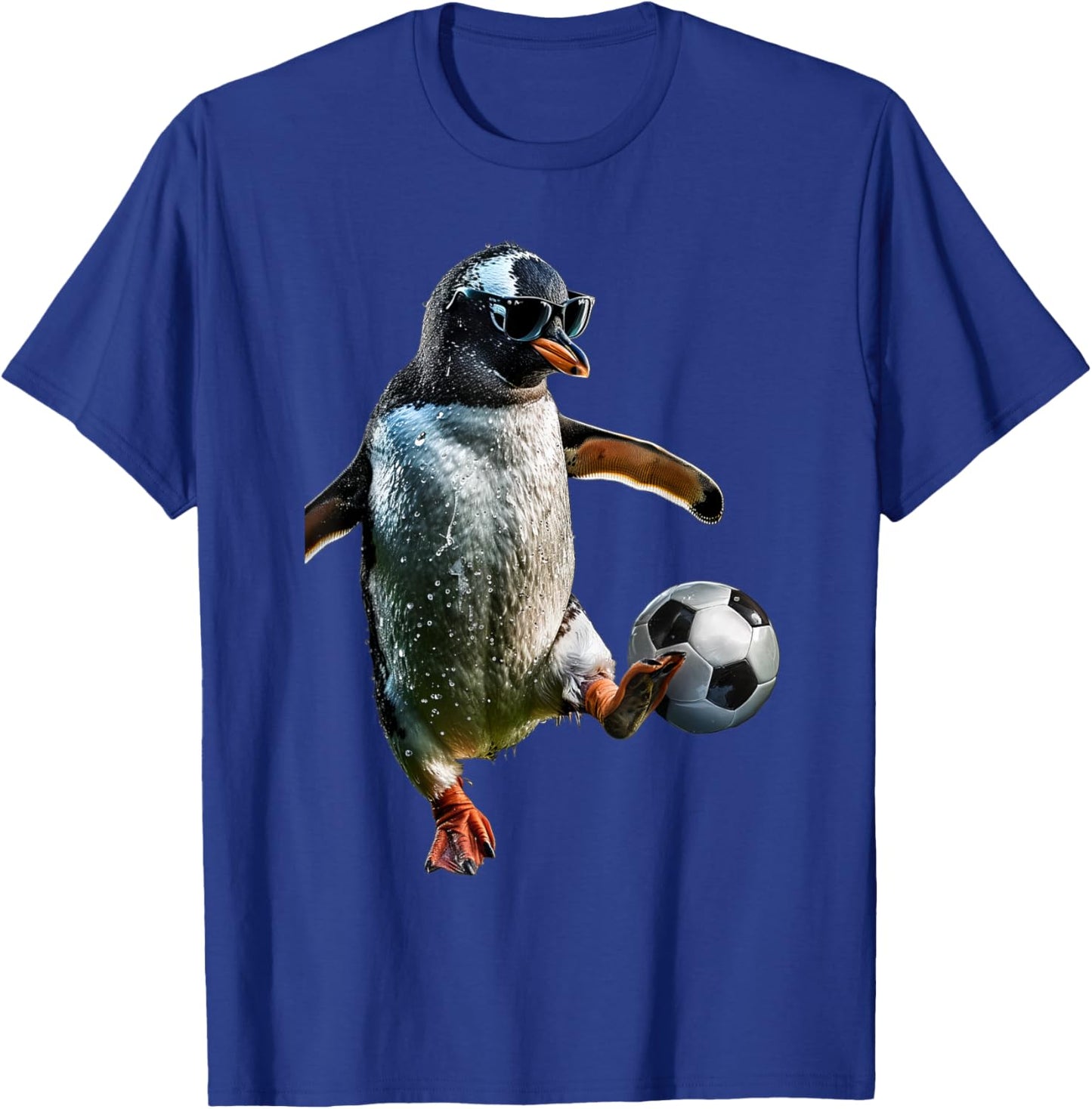 Penguin Soccer Football T-Shirt - T-Shirt | Royal