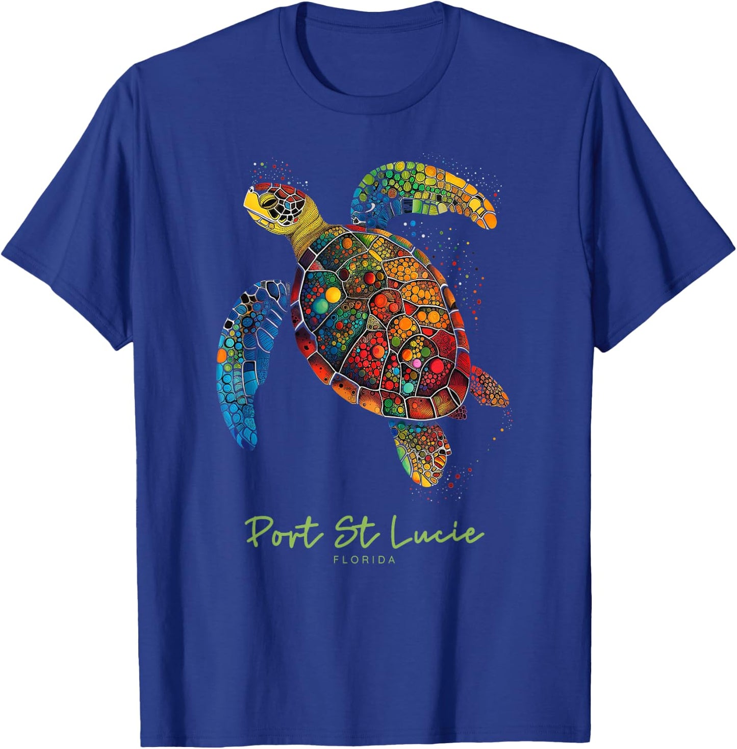 Port St Lucie Florida FL Beach Gift Sea Turtle T-Shirt - T-Shirt | Royal