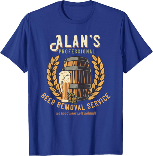 Alan Personalized Funny Professional Beer Removal T-Shirt - T-Shirt | Royal