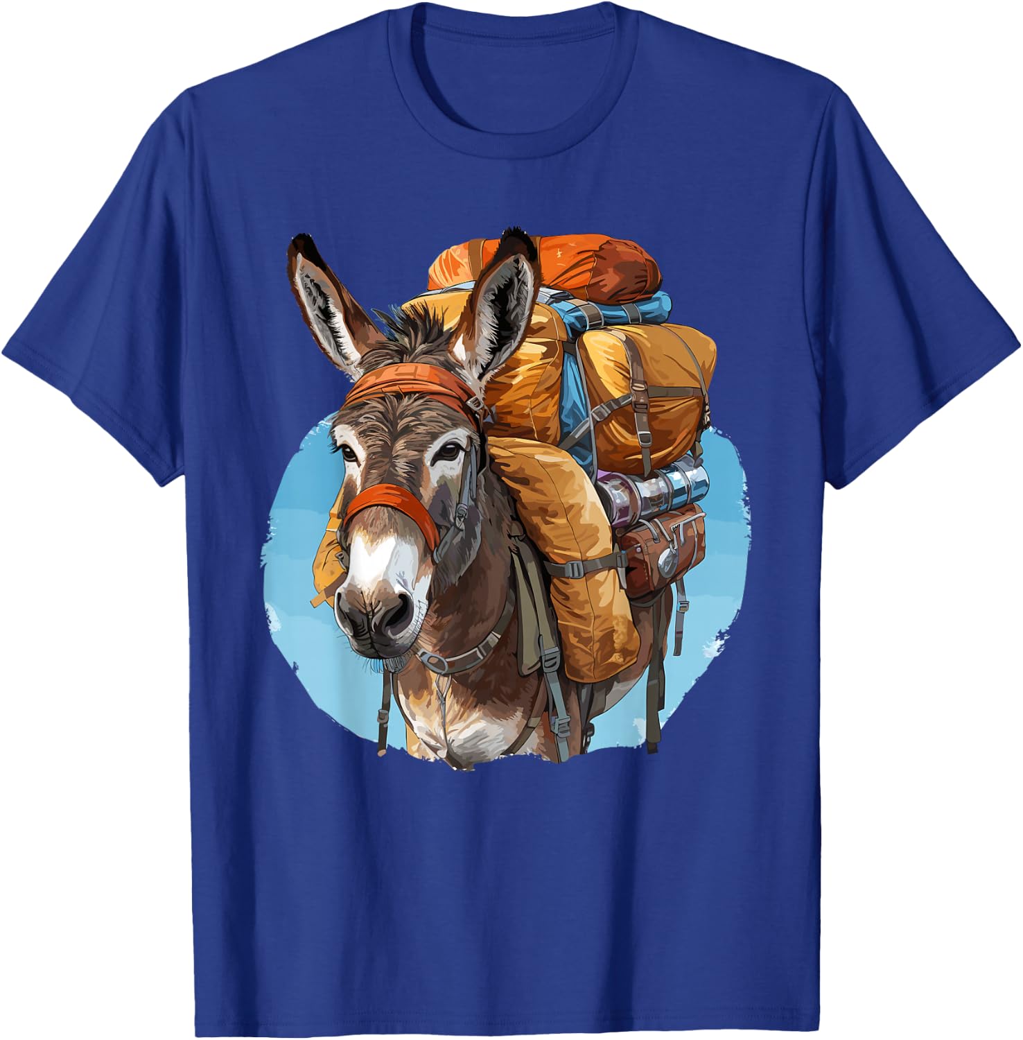Donkey Mules Pack Mule Hiking T-Shirt - T-Shirt | Royal