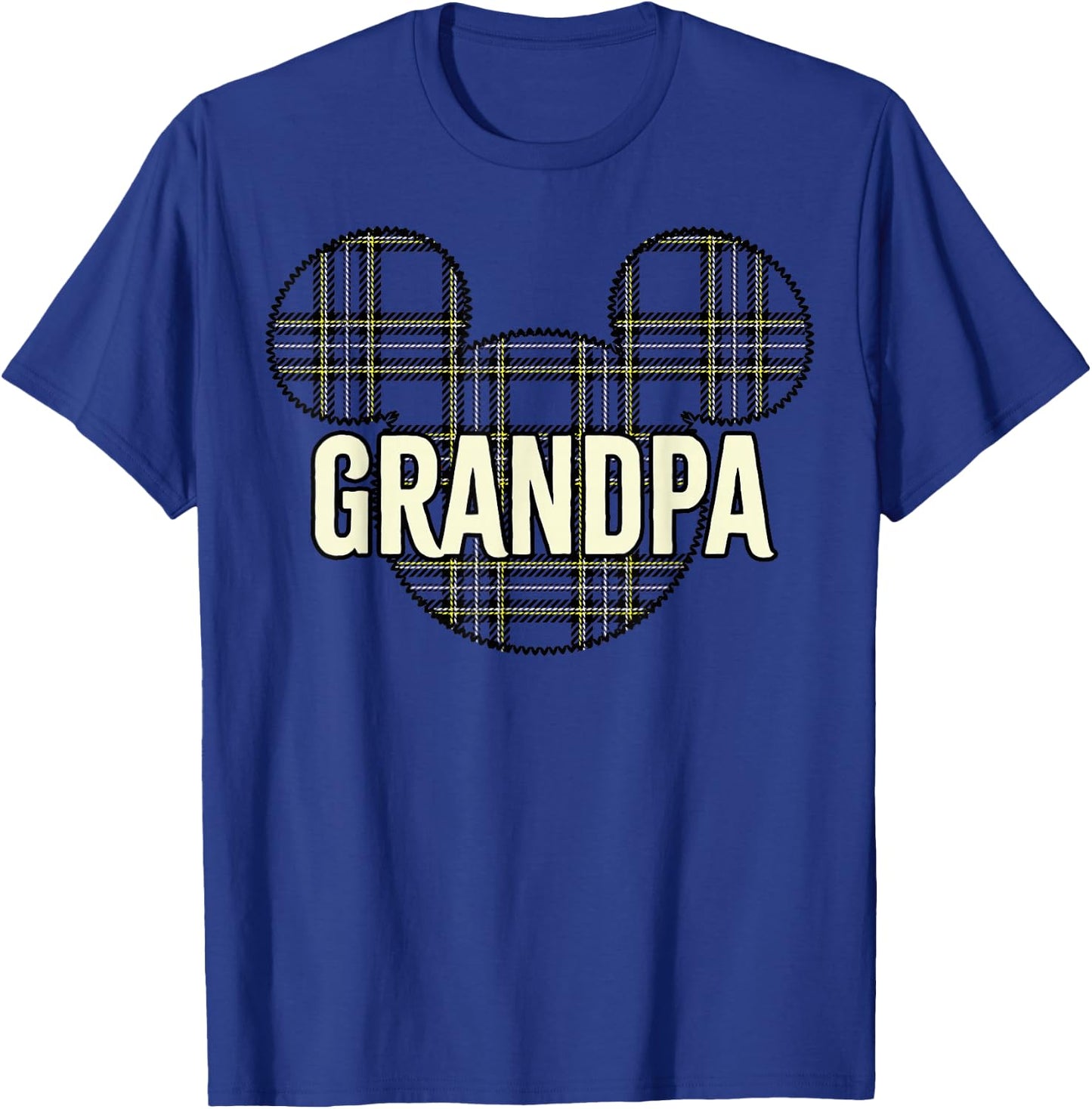 Disney Mickey and Friends Christmas Plaid Mickey Grandpa T-Shirt - T-Shirt | Royal
