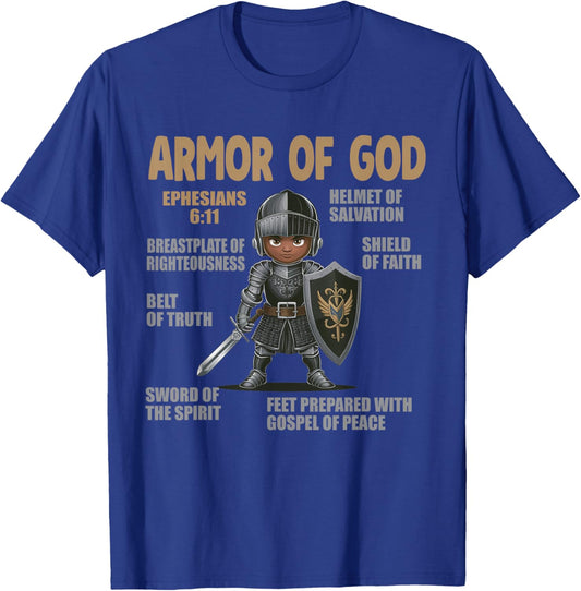 Black Kids Put On The Full Armor Of God Bible Chapters T-Shirt - T-Shirt | Royal