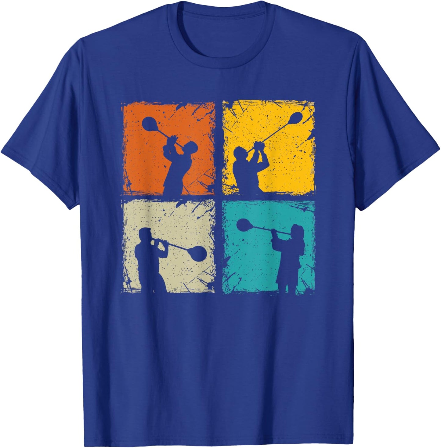 Glass blowing retro squares glassworking - glass blower gift T-Shirt - T-Shirt | Royal