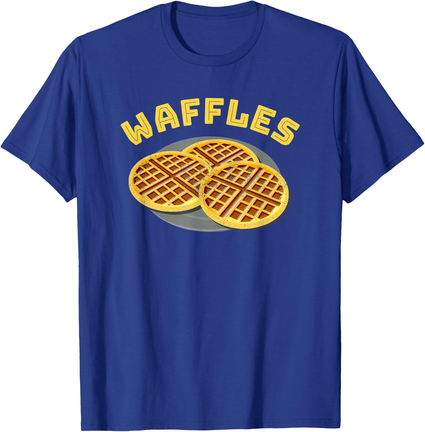 Chicken Waffles Funny Halloween Couple Costume Waffles Half T-Shirt - T-Shirt | Royal
