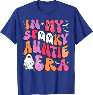 In My Spooky Auntie Era Auntie Halloween Funny Spooky Aunt T-Shirt - T-Shirt | Royal