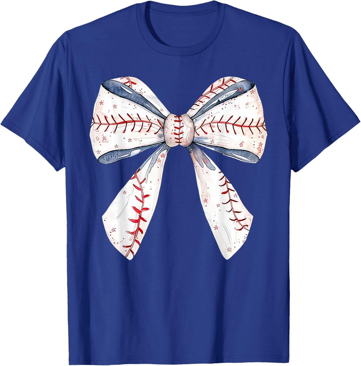 Baseball Mom Coquette Bow Mothers Day Baseball Mama T-Shirt - T-Shirt | Royal