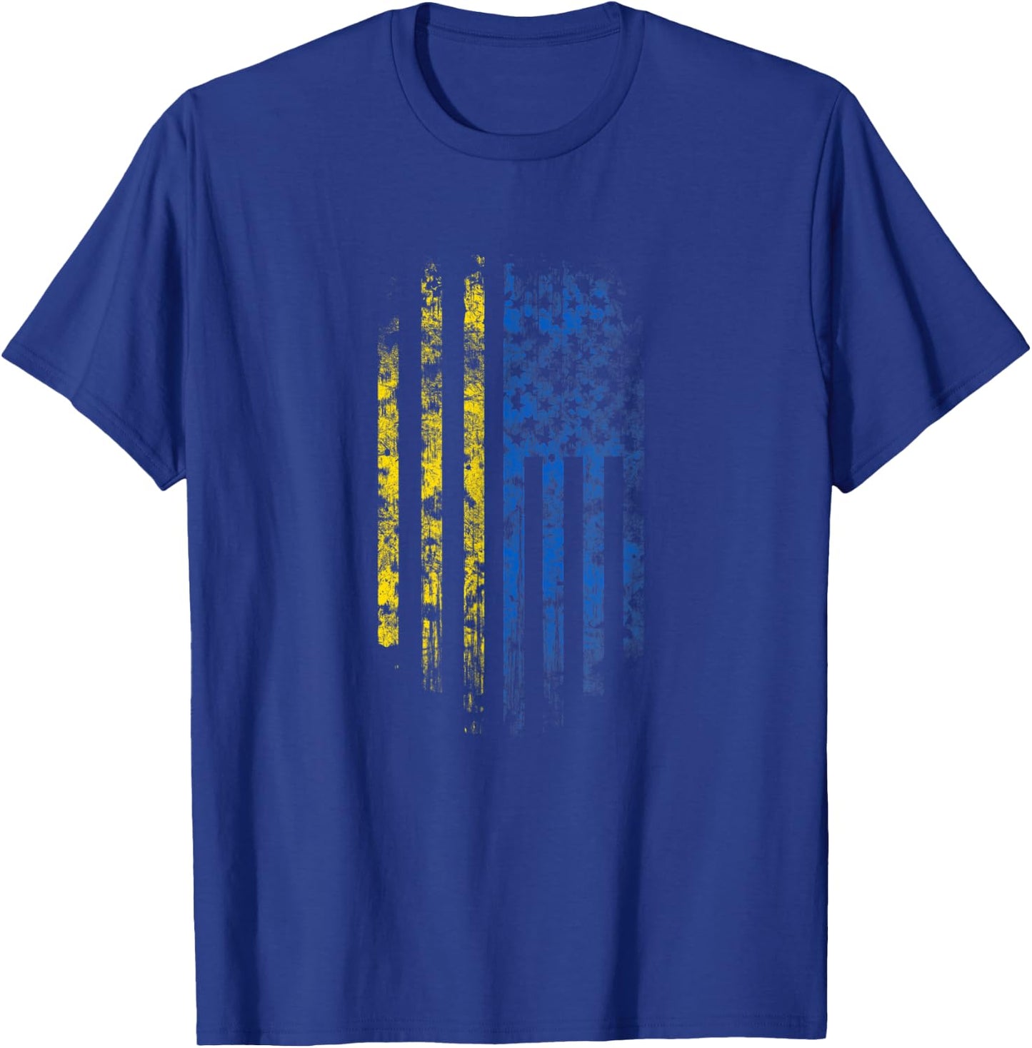 Ukrainian American Flag - Ukraine and USA Pride Kids Men T-Shirt - T-Shirt | Royal