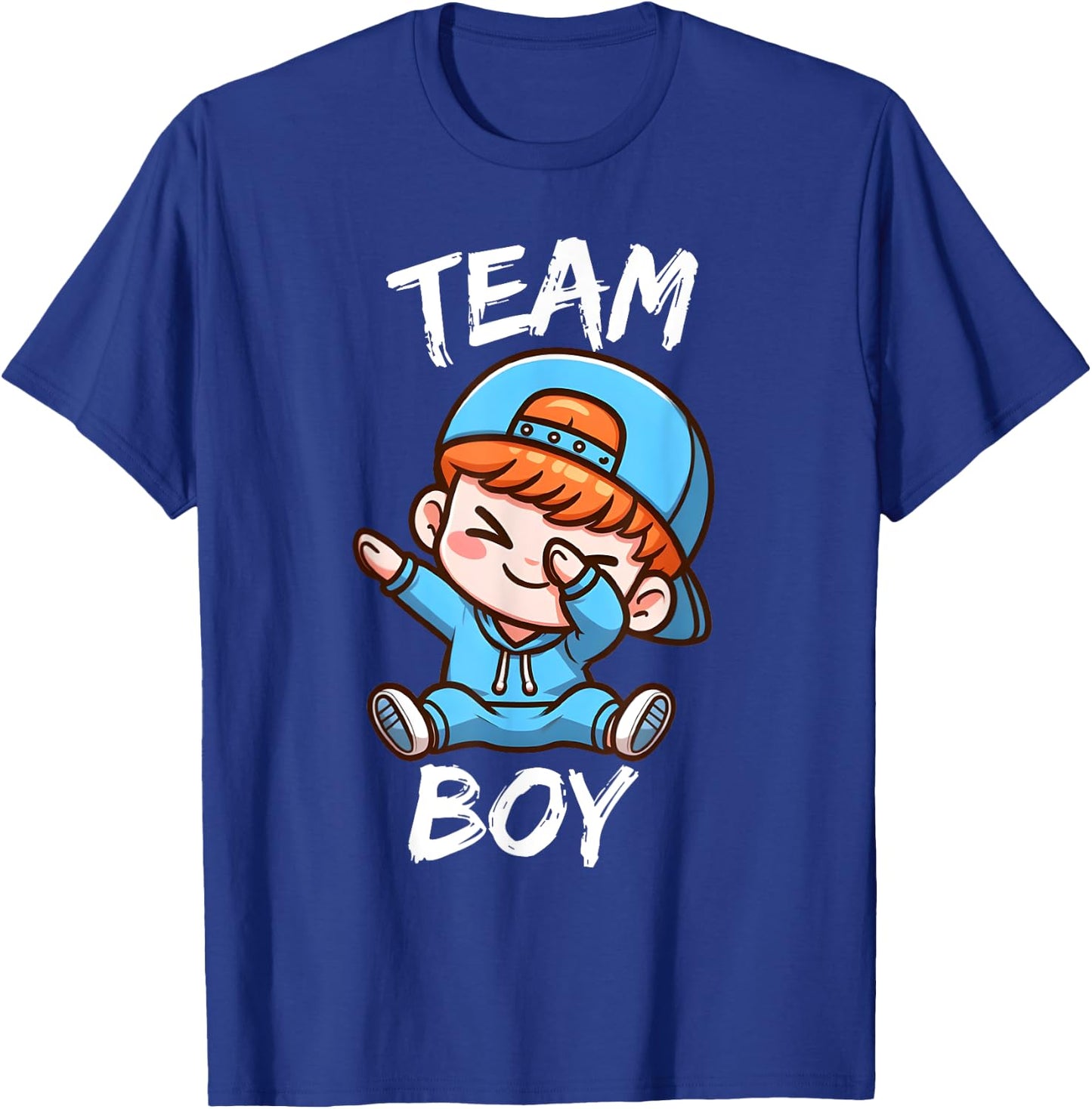 Gender Reveal Party Team Boy Red Hair Baby Announcement T-Shirt - T-Shirt | Royal