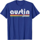 Austin Texas Vintage 70's 80's Retro Style Men Women T-Shirt - T-Shirt | Royal