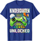 Kindergarten Level Unlocked Video Game Back to School Boys T-Shirt - T-Shirt | Royal