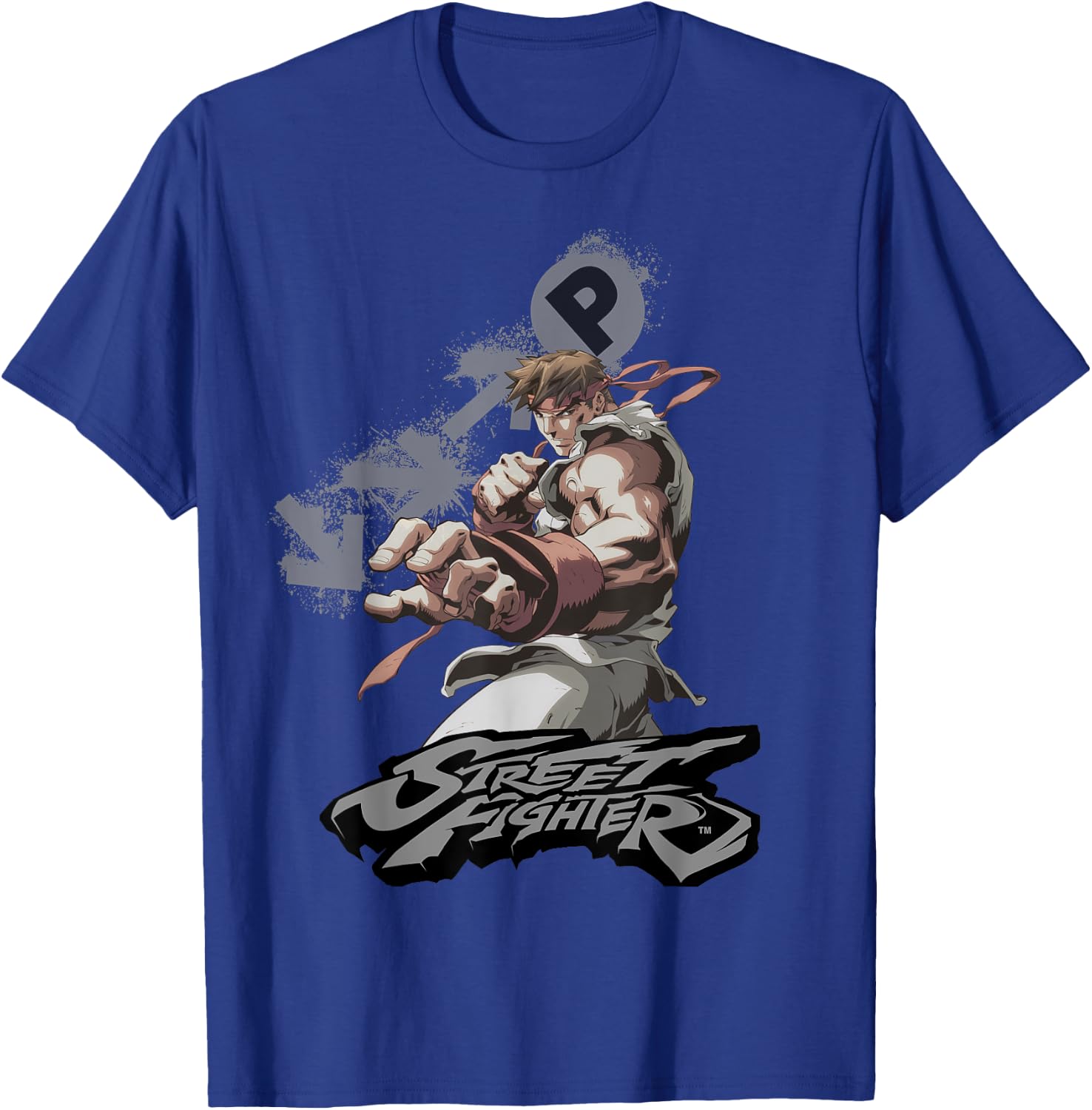 Street Fighter Ryu Portrait Fireball Epic Showdown Gamer T-Shirt - T-Shirt | Royal