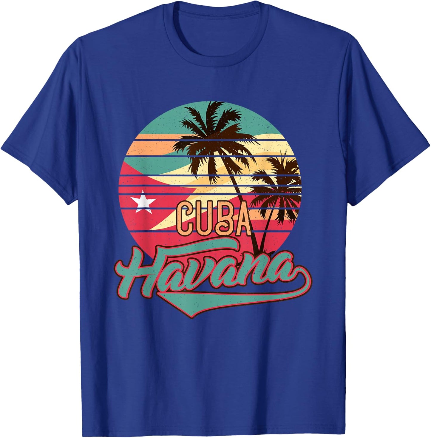 Retro Havana Cuba Vintage Caribbean Cuban Souvenir Small T-Shirt - T-Shirt | Royal