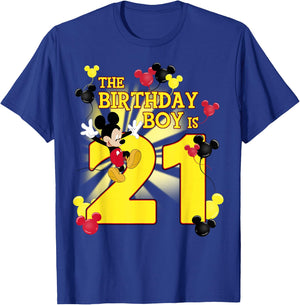 Disney Mickey And Friends Mickey 21st Birthday Boy T-Shirt - T-Shirt | Royal