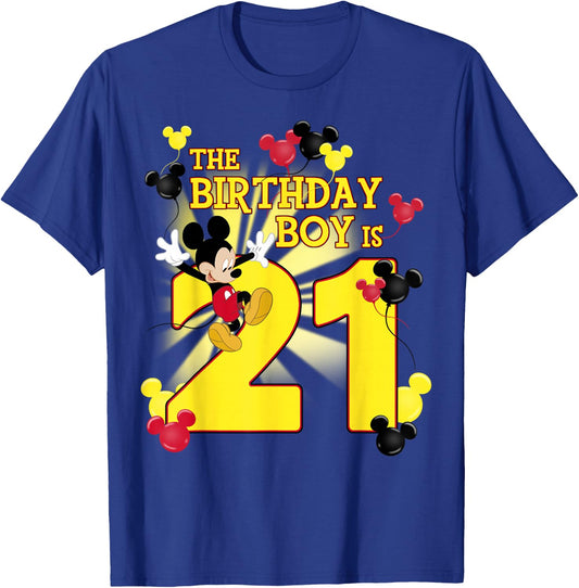 Disney Mickey And Friends Mickey 21st Birthday Boy T-Shirt - T-Shirt | Royal