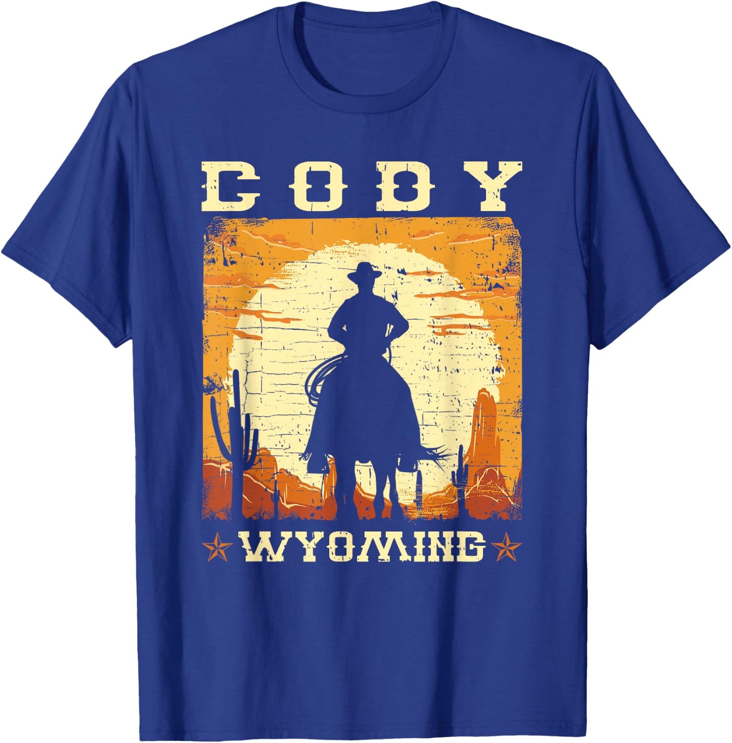 Cody Wyoming WY Western Country Cowboy T-Shirt - T-Shirt | Royal