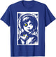 Punk Girl and Cat Graffiti Grunge 90s Distressed Vintage T-Shirt - T-Shirt | Royal