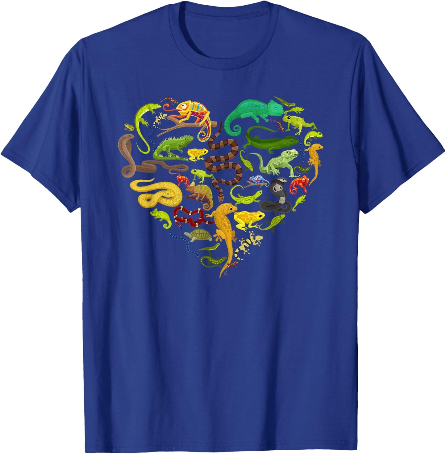 Reptile Heart Snake Lizard T-Shirt - T-Shirt | Royal