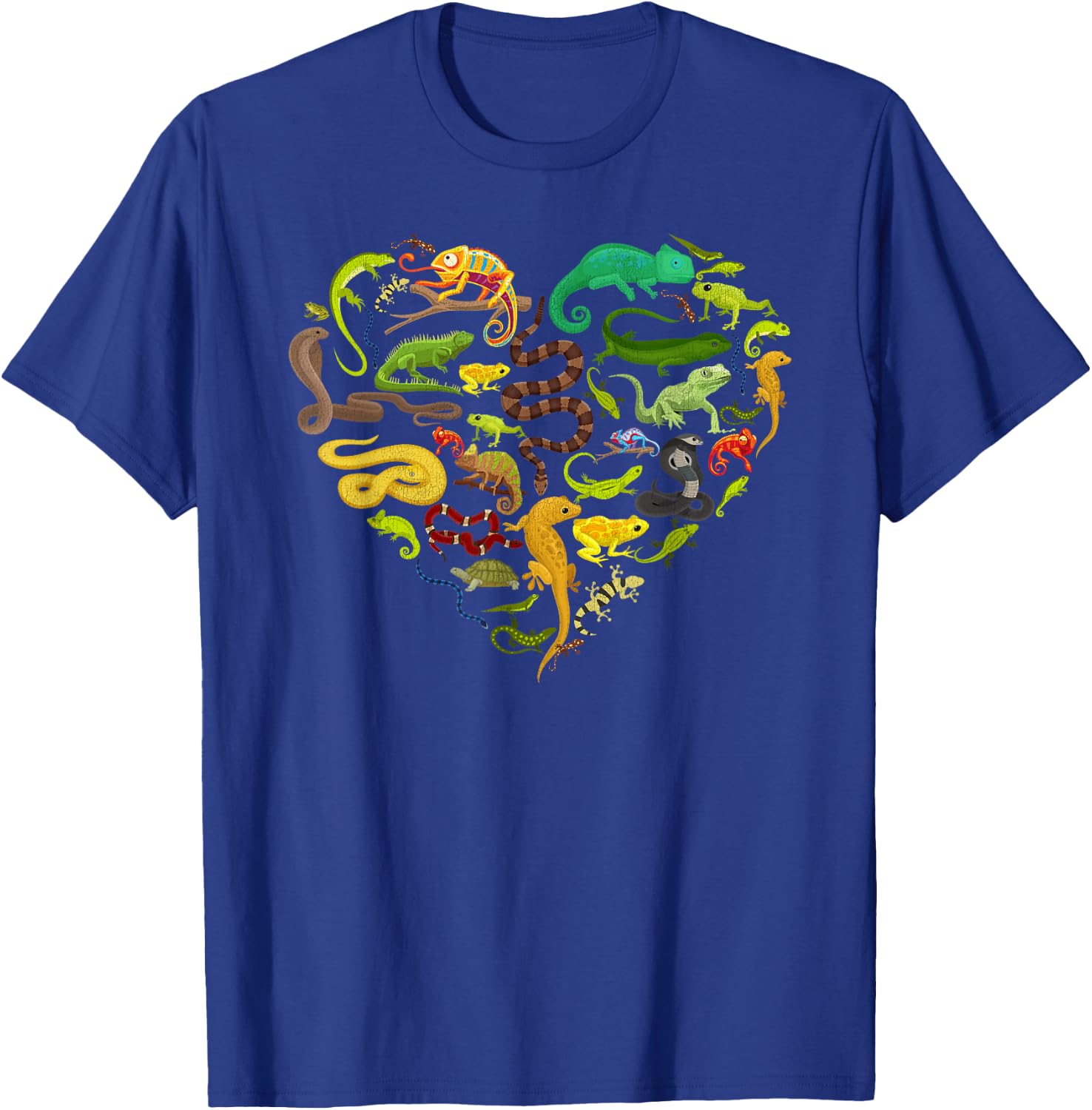 Reptile Heart Snake Lizard T-Shirt - T-Shirt | Royal