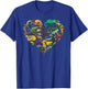 Reptile Heart Snake Lizard T-Shirt - T-Shirt | Royal
