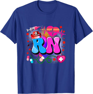 Registered Nurse RN – Colorful Tie Dye Healthcare Style T-Shirt - T-Shirt | Royal
