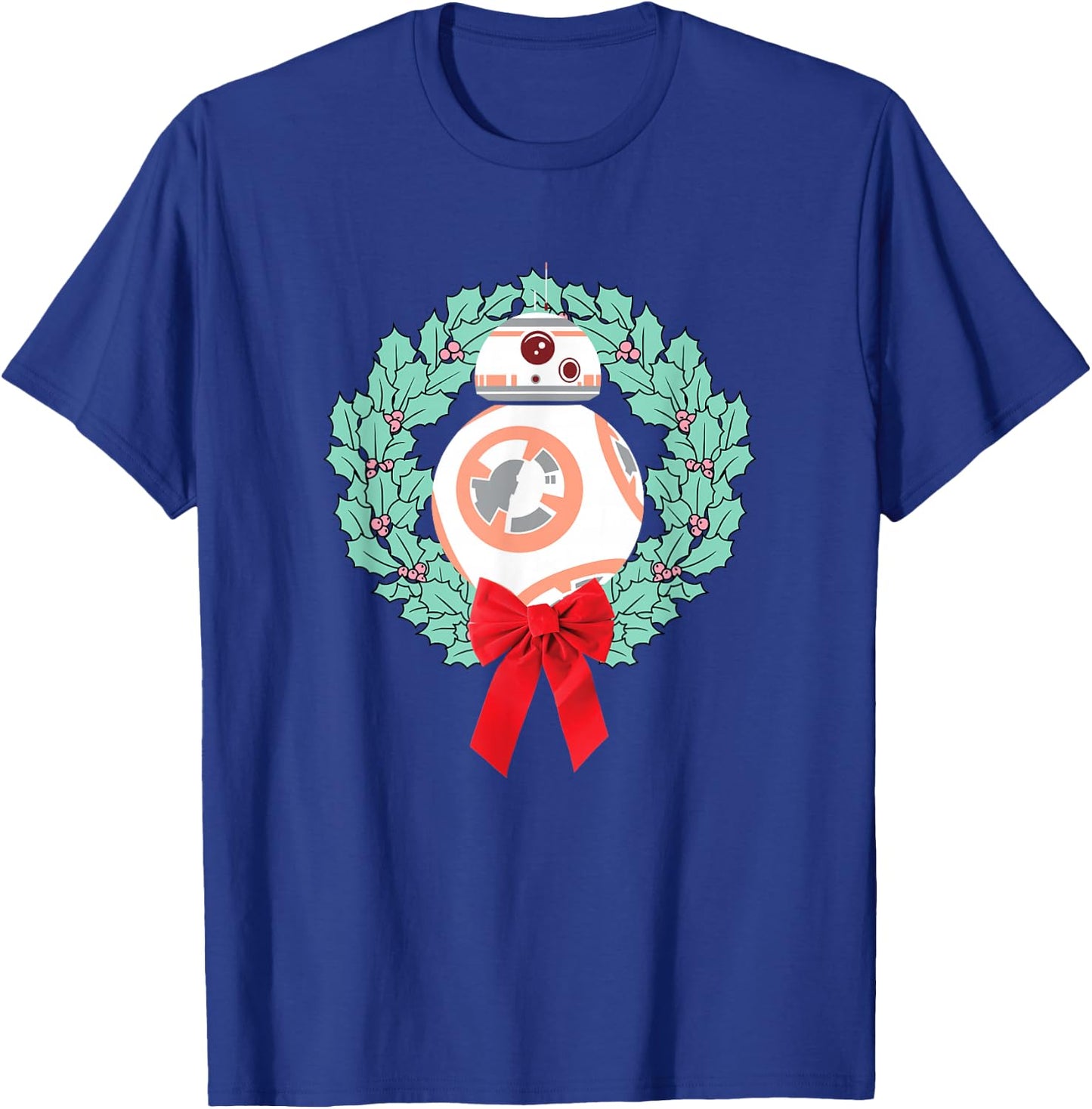 Star Wars The Force Awakens Christmas Crown BB-8 Chest Logo T-Shirt - T-Shirt | Royal
