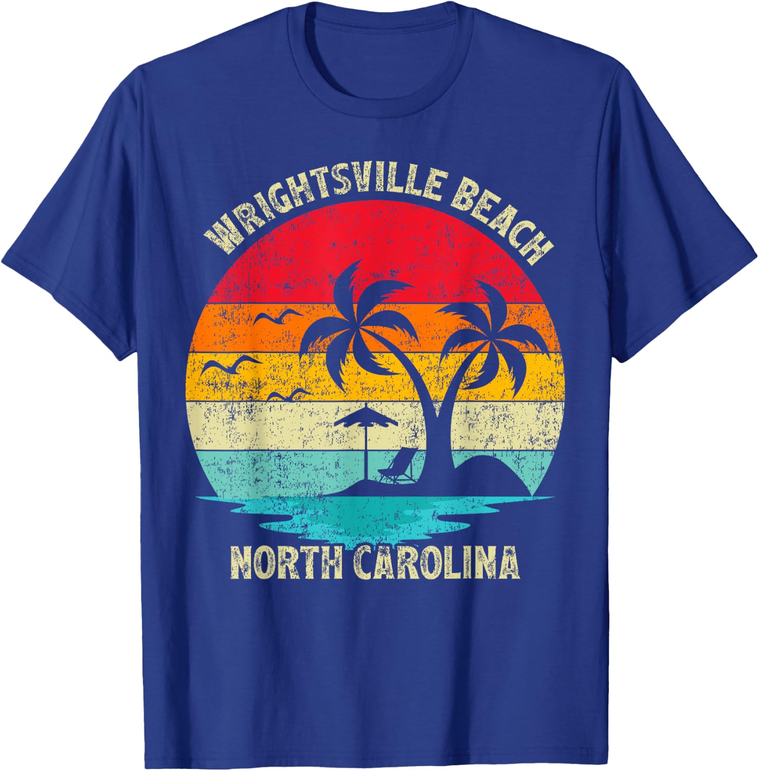 Vintage Summer Vacation North Carolina Wrightsville Beach Women Kids T-Shirt - T-Shirt | Royal